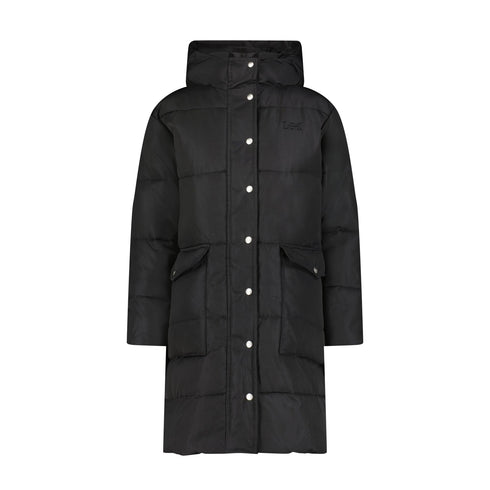 Lee Women's Long Puffer Jacket In Union Black